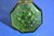 Bottle shape octagon drop relief green glass 1970s