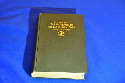 Criminal Code of the German Reich 18 Edition 1931