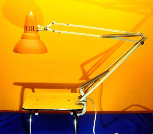 Luxo L-1 Sweden work lamp Table lamp orange/grey