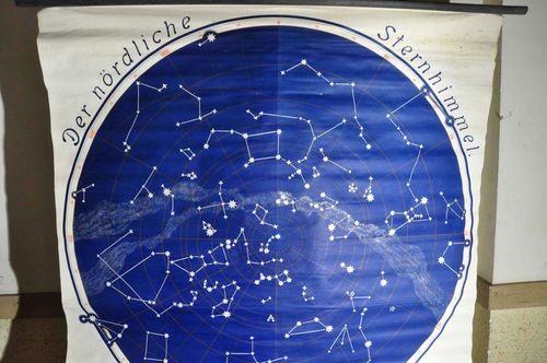 Schulwandbild nördliche Sternhimmel Wilhelm Weber 20er