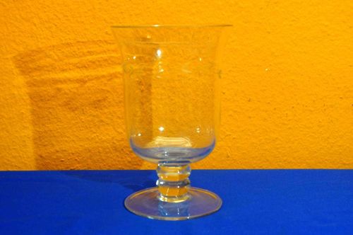 Cup vase foot vase made of hand-cut glass 1920s
