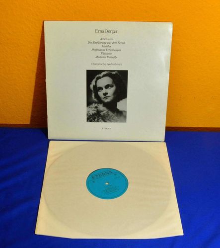 LP Erna Berger Historical Recordings Arias ETERNA Vinyl