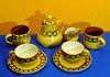 Pottery Tea & Coffee Set 8 Parts Ceramic Tableware