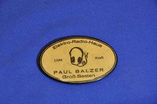 Werbung Taschenspiegel Balzer Elektro-Radio-Haus 1920er