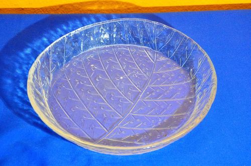 Vintage Large Crystal Fruit Bowl Ice Glass Branches