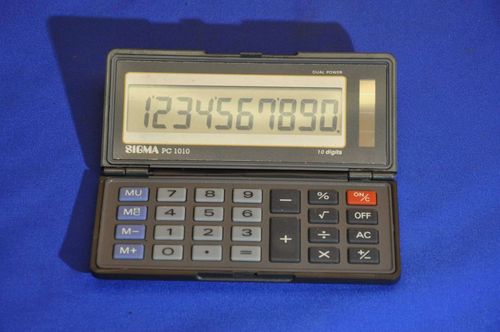 Taschenrechner SIGMA PC 1010 Dual Power Solar 1980er