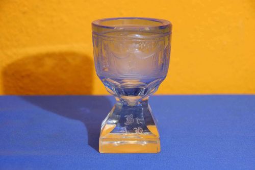 Freemason glass ranft cup cannon richly engraved