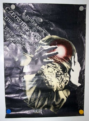 Roslaw Szaybo polish poster The Elephant Man