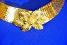 Vintage Stretchgürtel in Gold Schuppen Taillengürtel
