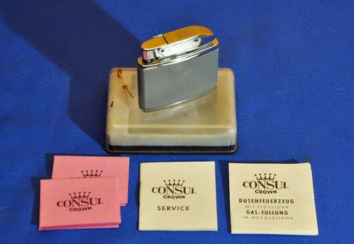 Consul Crown Nylon Feuerzeug mit Anleitung und Box