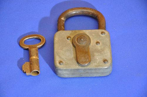 Large vintage ABUS padlock U-lock 1950s