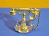 Rotary dial telephone made of crystal and gold plated