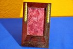 CDV picture frame made wood with metal decoration 1890s