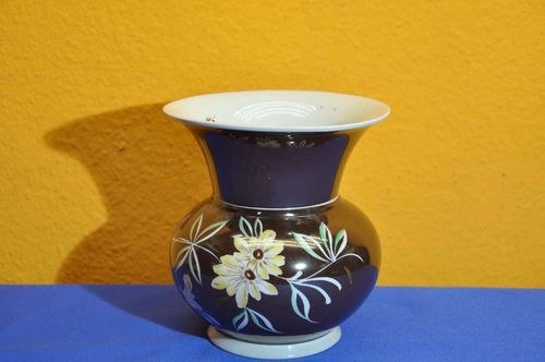 Spechtsbrunn Porzellan Vase Blumendekor handbemalt