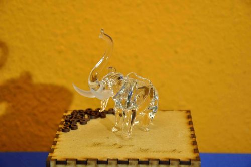 Glass Elephant Damian Cholewka Handmade with Special Box