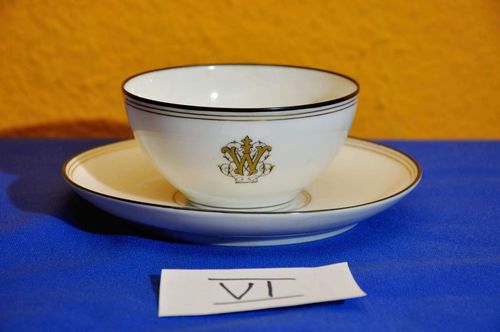 Teacup + saucer porcelain Haviland Limoges 1870s