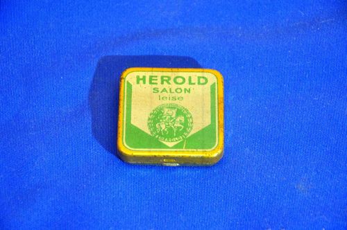 Tin can Herold Salon gramophone needles brass 1920s