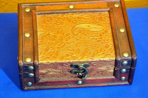 Beautiful decorative wooden casket box