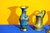 Sammlung Messingartikel Kerzenständer und Vasen 1960er