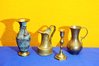 Sammlung Messingartikel Kerzenständer und Vasen 1960er