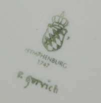 Brand Nymphenburg with artist signature Ruth Gurvich