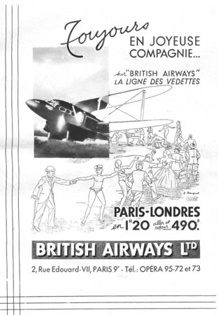 British Airways Werbung aus einer Zeitschrift 1930er\\n\\n18.01.2024 15:56