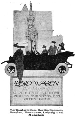 Lloyd Automobil Werbung 1913, Oldtimer 1913\\n\\n06.02.2024 13:27
