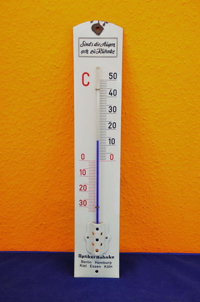 Thermometer auf Emailleschild\\n\\n11.06.2014 10:54